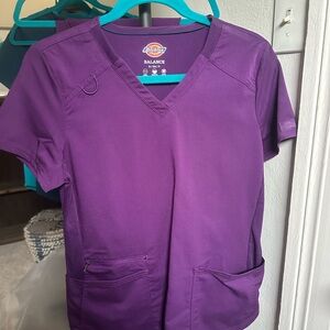 Purple V-Neck Scrub Top